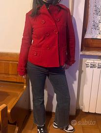 Cappotto corto rosso