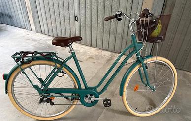 Bici Città ELOPS 520 telaio basso verde