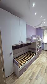 Letto a castello con armadio