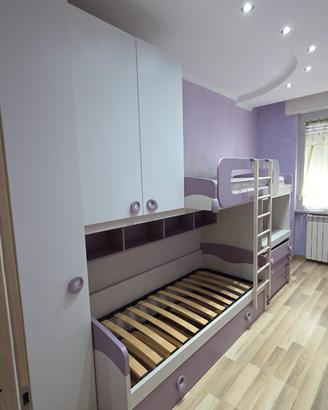 Letto a castello con armadio