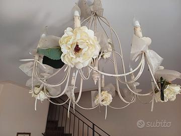 Lampadario shabby chic 