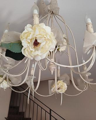 Lampadario shabby chic 