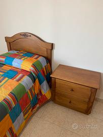 Letto singolo + Comodino ARTIGIANALI