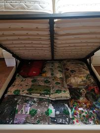 Letto contenitore con materassi e comodini