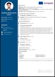 Hospitality / Tutor Lingue - Roma