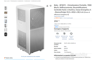 Climatizzatore Beko BP407C 7000 Btu