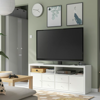Combinazione per TV, bianco, 147x39x60 cm