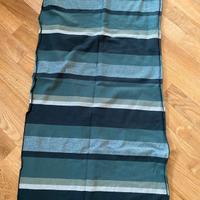 Sciarpa donna a righe verde nera argento