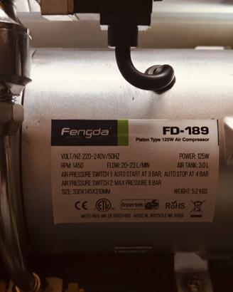 minicompressore aerografia FENGDA 