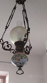 lampadario in bronzo ceramica