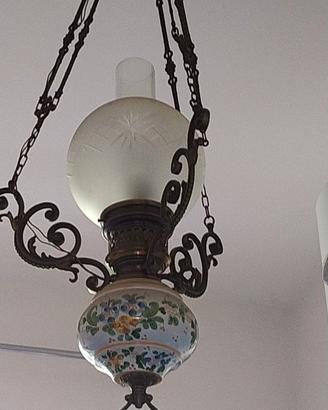 lampadario in bronzo ceramica
