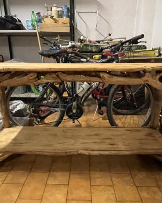 Consolle e panchetta legno massello prodotto artig