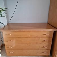 Comò Cassettiera in legno massello/impiallacciato