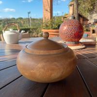 Vaso singolo in legno teck