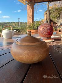 Vaso singolo in legno teck