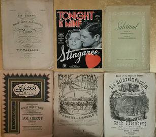 Spartiti musicali vintage - Lotto D