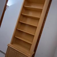 libreria in legno massello artigianale 