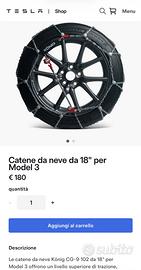 Catene da neve Tesla Model 3