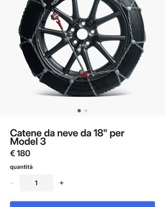Catene da neve Tesla Model 3