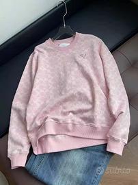 Nuova felpa rosa con cappuccio