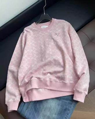 Nuova felpa rosa con cappuccio