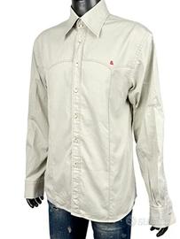 Dolce & Gabbana Camicia Uomo L Beige Made Italy