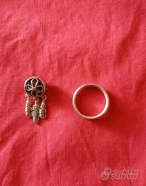 charme pandora e anello argento 