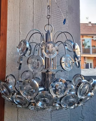 Lampadario vintage Space Age stile Scolari