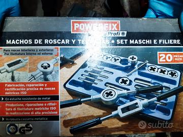 Set maschi e filiere Powerfix 20 pezzi