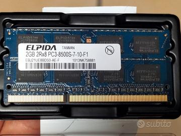 nr 2 SODIMM 2gb PC3-8500 Memoria PC portatile 