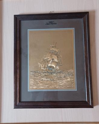 Quadro nave dorata