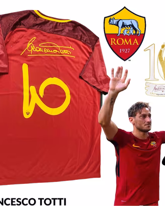 ✅🟡🔴AS ROMA⭐️ADDIO TOTTI⭐️maglia⭐2017⭐️SIZE XL⭐️