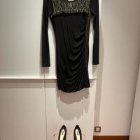 Vestito nero T XS nero sopra gnocchio