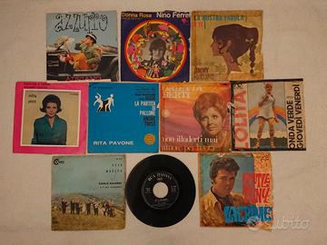 Dischi 45 giri lotto 10 pezzi