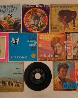 Dischi 45 giri lotto 10 pezzi
