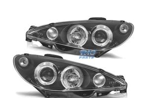 FARI PEUGEOT 206 98-08 ANGEL EYES CCFL FONDO NERO 