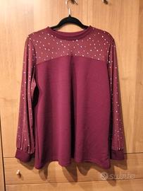 Maglietta donna Shein nuova – taglia 0XL – bordeau