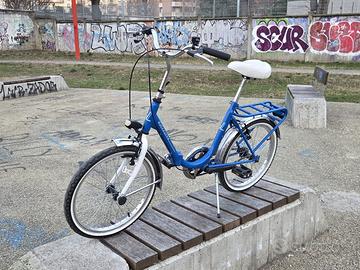 Bici Graziella Blu pieghevole