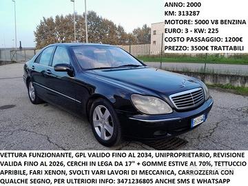 Mercedes Benz S 500 V8 GPL OK 2034 313000KM