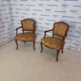 Coppia Poltroncine stile Luigi XV