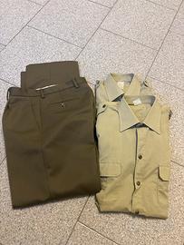 Camicia caki 15 1/2 e pantalone 48 R6 E.I.