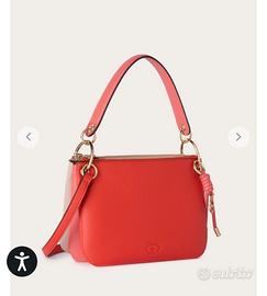 Borsa twins corallo rosa scurobeige