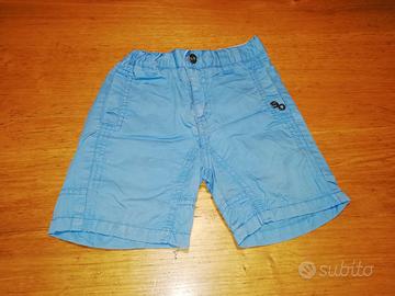 Pantaloni corti bambino azzurri