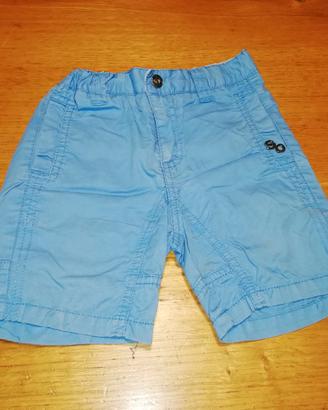 Pantaloni corti bambino azzurri Sarabanda