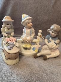 Statuine(3)Vintage , Porcellana stile Capodimonte