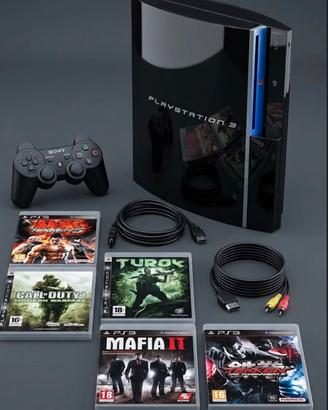 PlayStation3 3 flat. 80 Gb controllet + 4 giochi