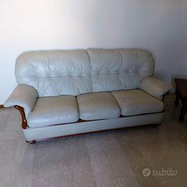 Salotto Completo in Vera Pelle