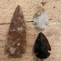 Punte di freccia artigianale in selce