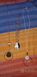 3 Collanine estive perline colorate, ciondoli