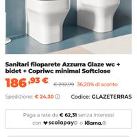 Sanitari filoparete  nuovi